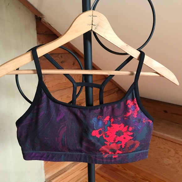 Fabletics Purple Floral Sports Bra, EUC, XS - Picture 1 of 10